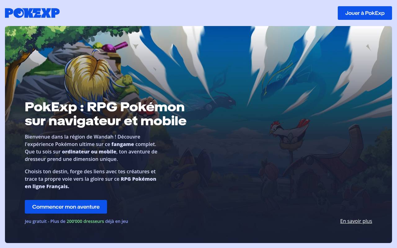 Tampilan situs PokeExp