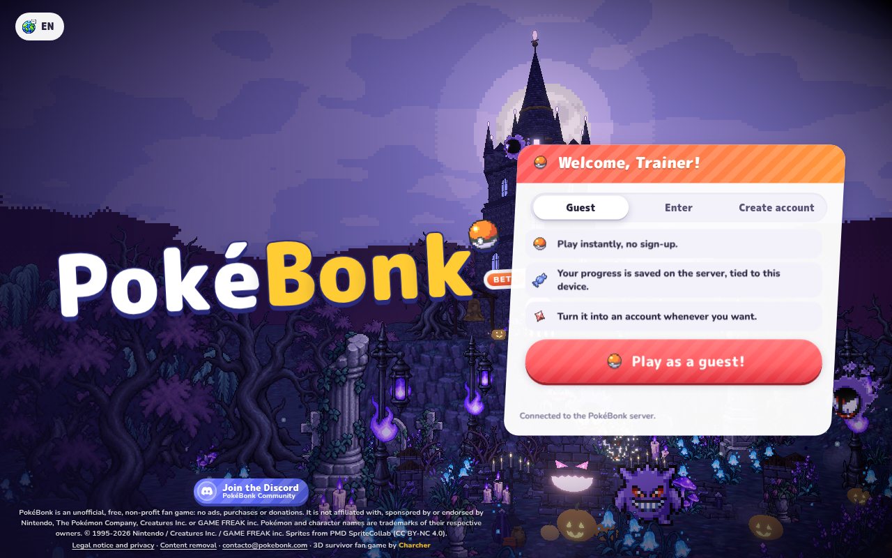 Tampilan situs PokéBonk