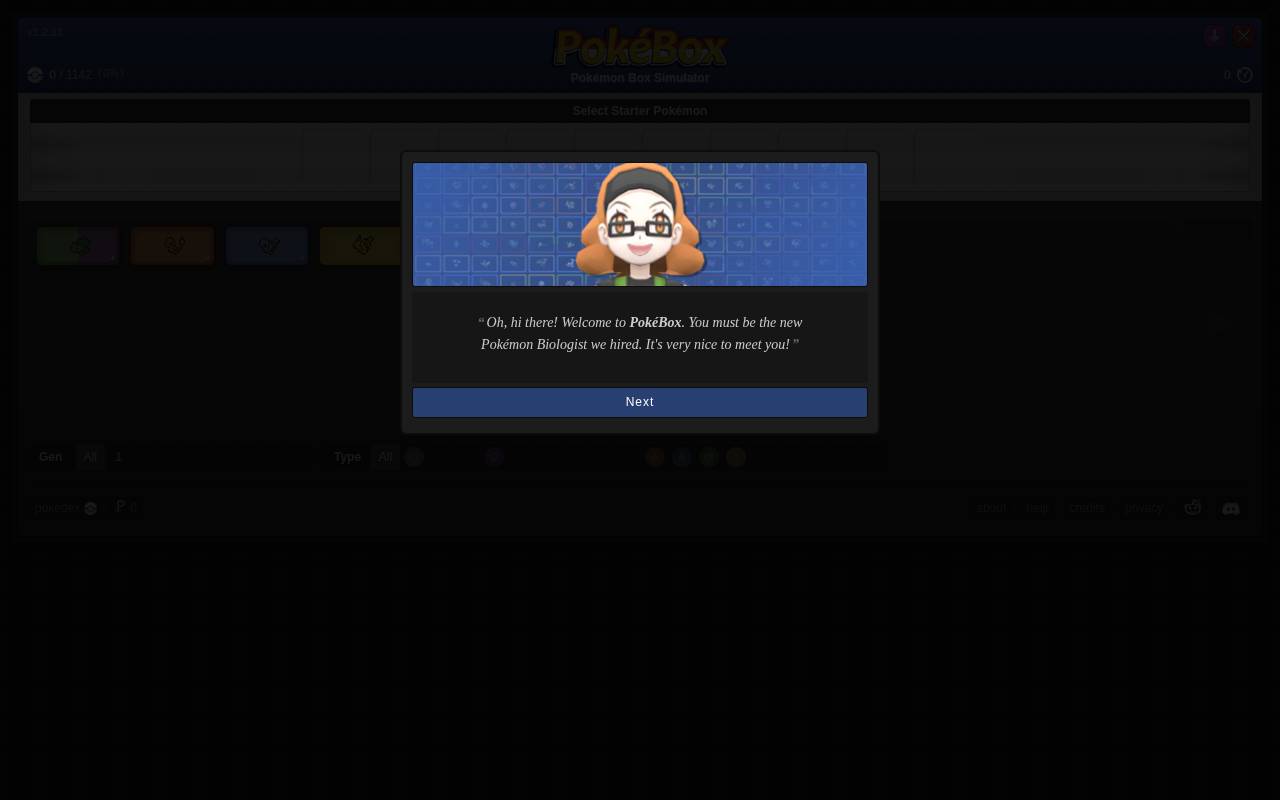 Tampilan situs PokéBox